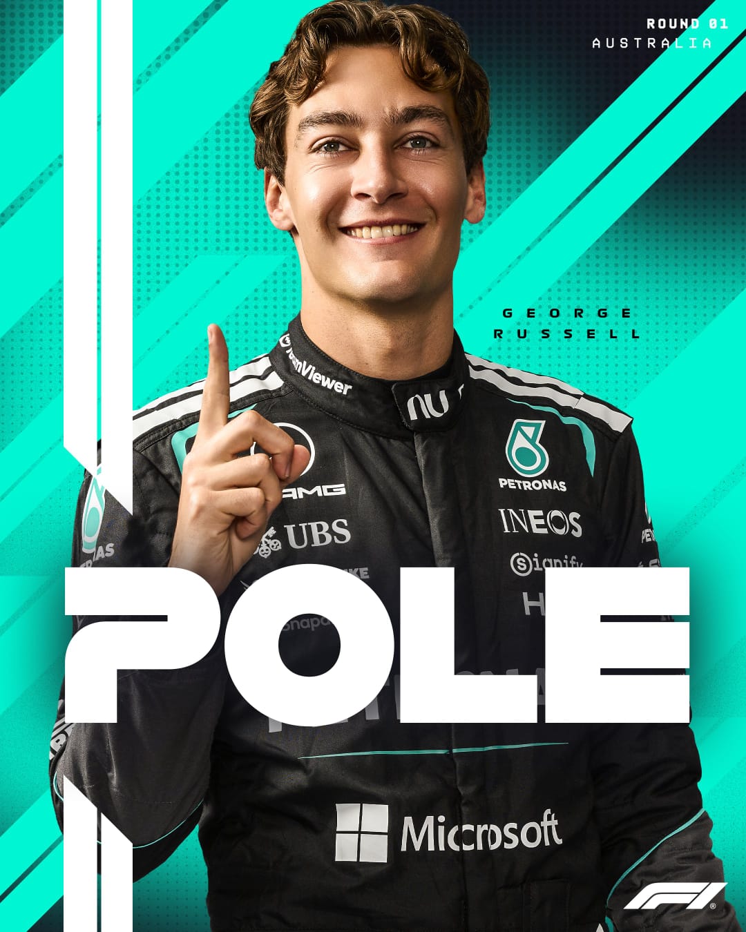 Russell Claims Pole as Mercedes Locks Out Front Row in Australia