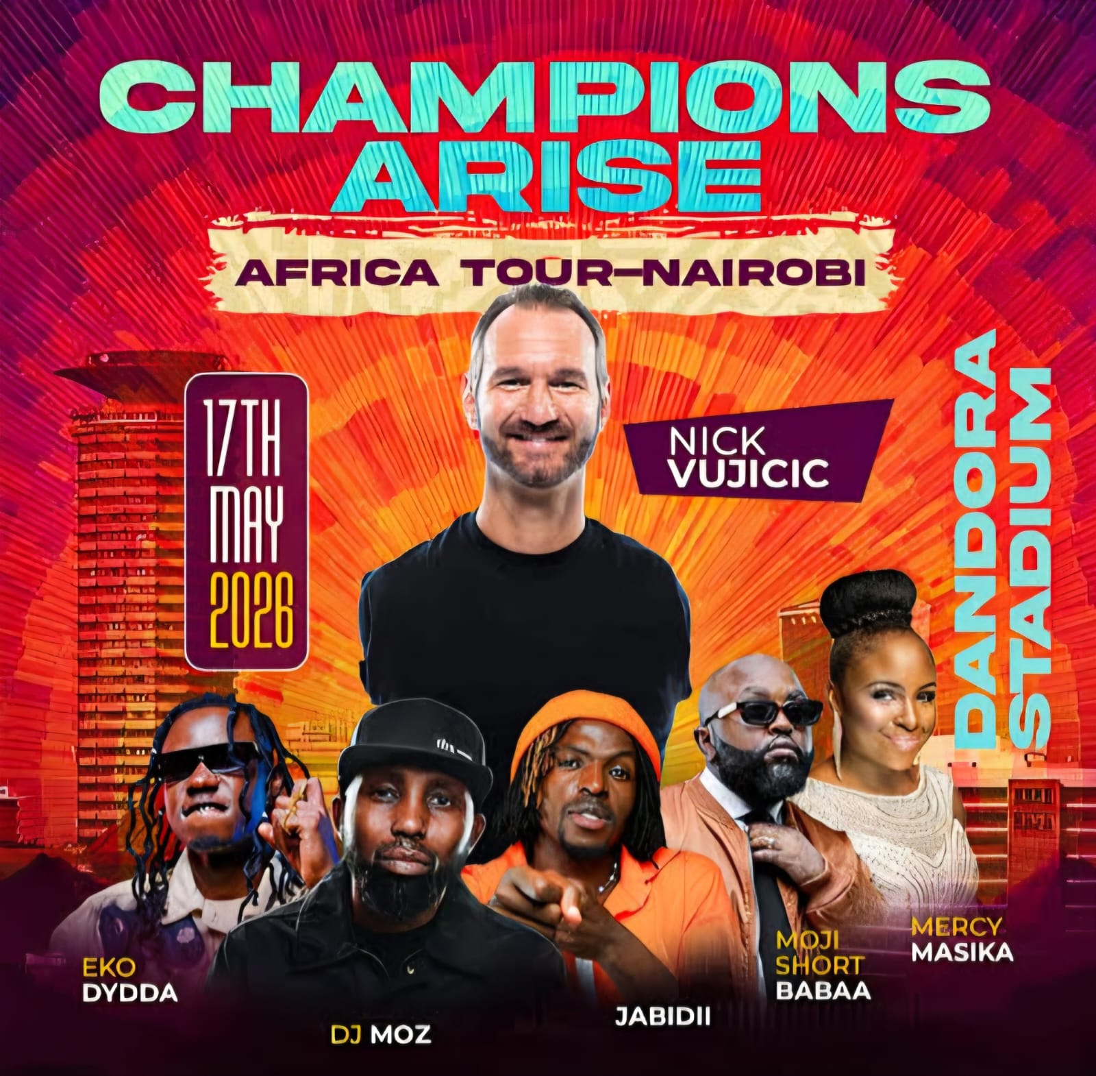 Kenya Set to Host Powerful Champions Arise Tour with Nick Vujicic.